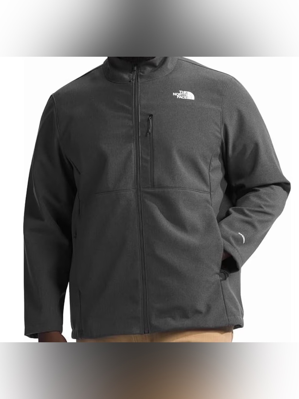 The North Face Big Apex Bionic 3 Heather Gray Windbreaker Coat Jacket-Men’s 4XL